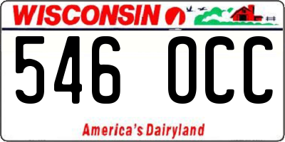 WI license plate 546OCC
