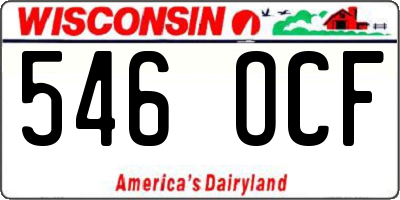 WI license plate 546OCF