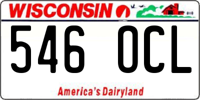 WI license plate 546OCL