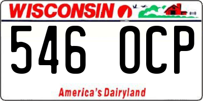 WI license plate 546OCP