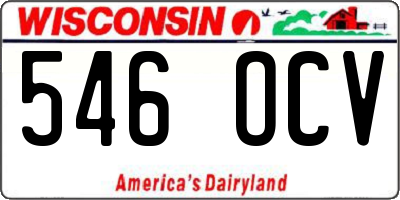 WI license plate 546OCV