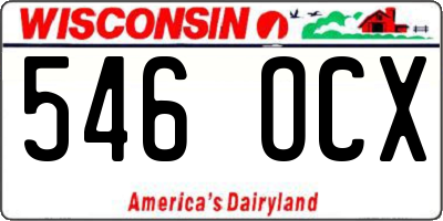 WI license plate 546OCX