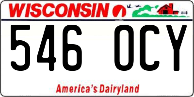 WI license plate 546OCY