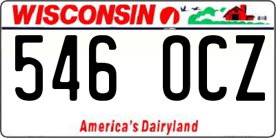 WI license plate 546OCZ