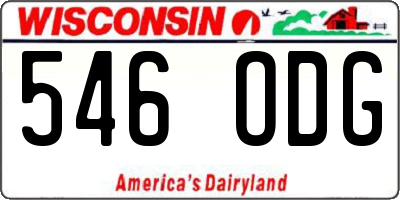 WI license plate 546ODG
