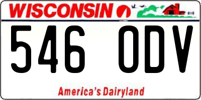 WI license plate 546ODV