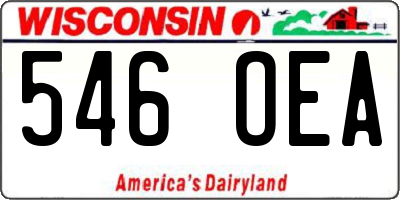 WI license plate 546OEA