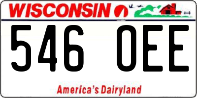 WI license plate 546OEE