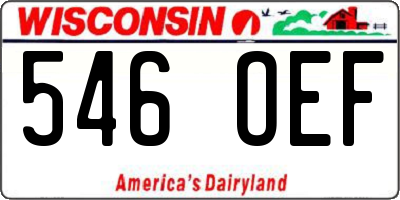 WI license plate 546OEF