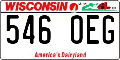 WI license plate 546OEG