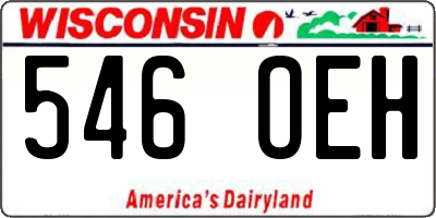 WI license plate 546OEH
