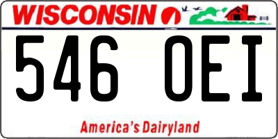 WI license plate 546OEI
