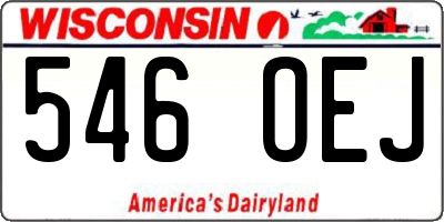 WI license plate 546OEJ
