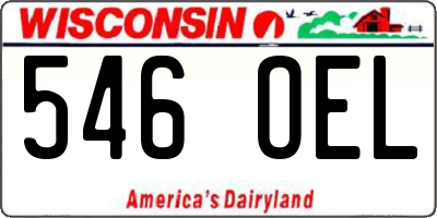 WI license plate 546OEL