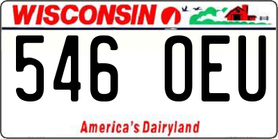 WI license plate 546OEU