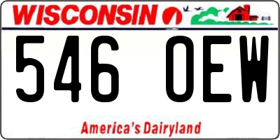 WI license plate 546OEW