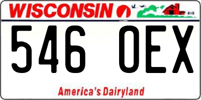 WI license plate 546OEX