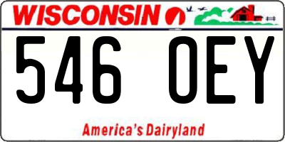 WI license plate 546OEY