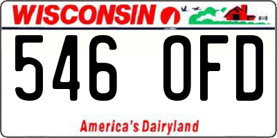 WI license plate 546OFD
