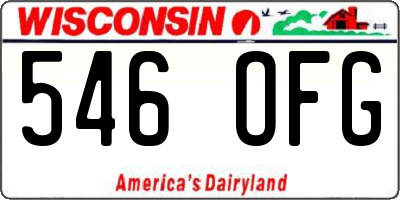 WI license plate 546OFG