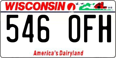 WI license plate 546OFH