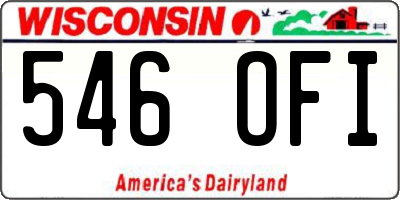 WI license plate 546OFI