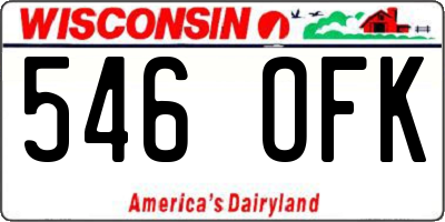 WI license plate 546OFK