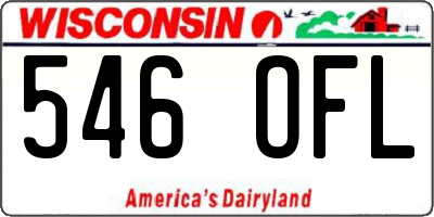 WI license plate 546OFL