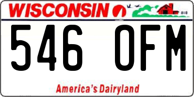 WI license plate 546OFM
