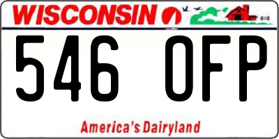 WI license plate 546OFP