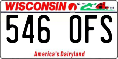 WI license plate 546OFS