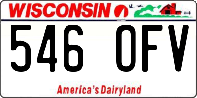 WI license plate 546OFV