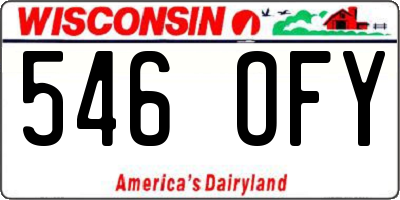 WI license plate 546OFY