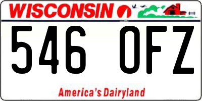WI license plate 546OFZ