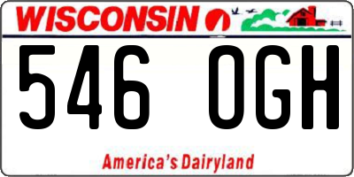 WI license plate 546OGH