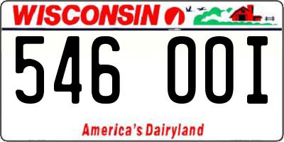 WI license plate 546OOI