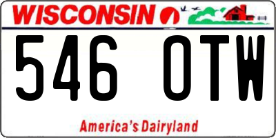 WI license plate 546OTW
