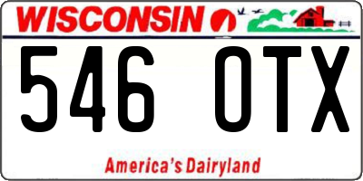 WI license plate 546OTX