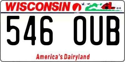 WI license plate 546OUB
