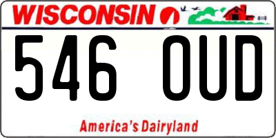WI license plate 546OUD