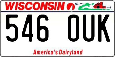 WI license plate 546OUK