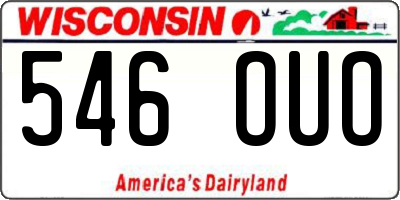 WI license plate 546OUO