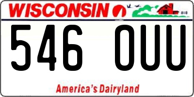 WI license plate 546OUU
