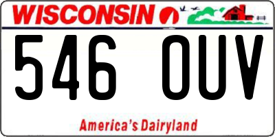 WI license plate 546OUV
