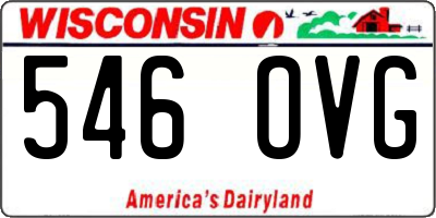 WI license plate 546OVG