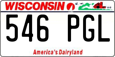 WI license plate 546PGL