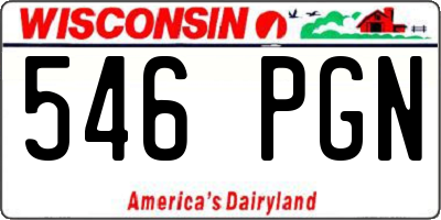 WI license plate 546PGN