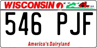 WI license plate 546PJF