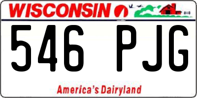 WI license plate 546PJG
