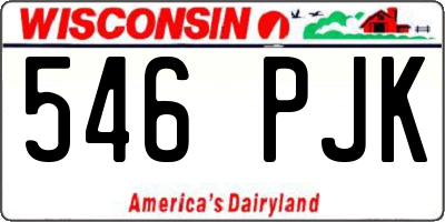 WI license plate 546PJK